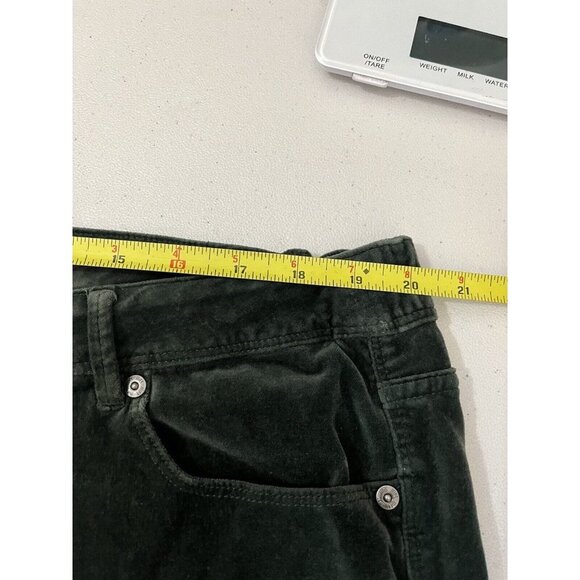 J Jill Velour Pants Women 20 Green Pockets Stretchy Waist Sides - Picture 11 of 14
